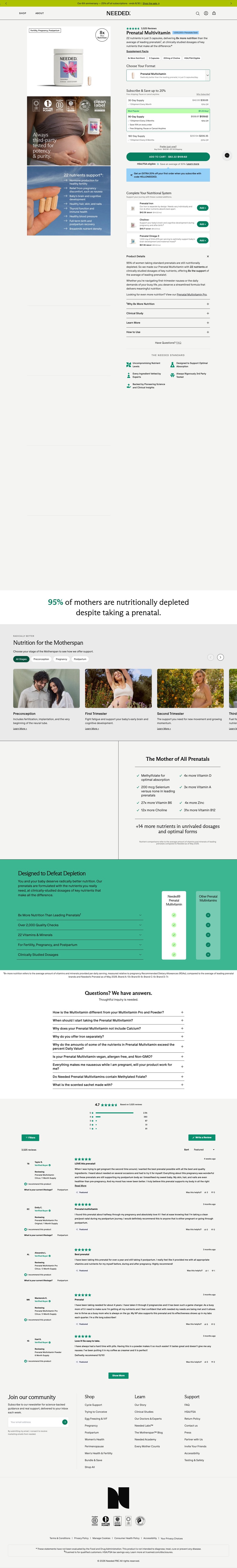Full-page capture of prenatal multi essentials